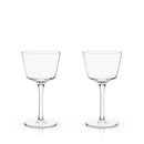 Raye Angled Crystal Nick & Nora Glasses Set of 2 by Viski