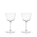 Raye Angled Crystal Nick & Nora Glasses Set of 2