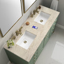 James Martin Chicago 60" Double Bathroom Vanity, Smokey Celadon