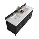 James Martin Lorelai 72" Double Bathroom Vanity, Black Onyx
