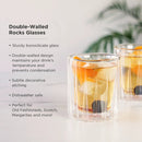 Double-Walled Rocks Glasses Set of 2 by Viski