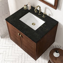 James Martin Amberly 30" Dual Mount Single Bathroom Vanity, Mid-Century Walnut