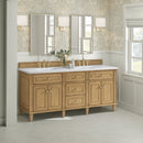 James Martin Lorelai 72" Double Bathroom Vanity, Light Natural Oak