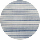 Olin White&Blue Striped Nordic Rug