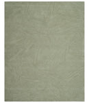 Olive and Ivory Modern Geometrical Stripes Textured Hand Tufted Multi size rug