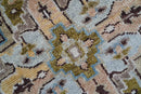 Olive And Peach Traditional Design Hand Knotted Wool Rug by The Rug Decor