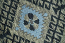 Olive, Charcoal and Blue Hand Knotted Traditional Mamluk Design 5x8 wool area Rug