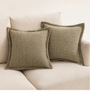 Olive & cream houndstooth jacquard pillow covers living room cushions by Decorbites