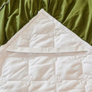 GobekUsa Cotton Lace Ruffles Quilted Bed Skirt Set with Pillowcases