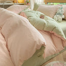 GobekUsa Cozy Striped Cotton Bedding Set - Breathable & Soft Quilt Kit