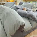 GobekUsa Cozy Striped Cotton Bedding Set - Breathable & Soft Quilt Kit