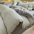 GobekUsa Cozy Striped Cotton Bedding Set - Breathable & Soft Quilt Kit