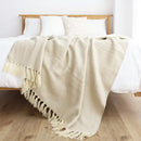 GobekUsa Geometric Knitted Blanket - Soft and Cozy Classic Decor for Home and Hotel Use