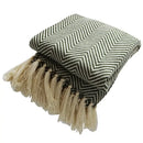 GobekUsa Geometric Knitted Blanket - Soft and Cozy Classic Decor for Home and Hotel Use