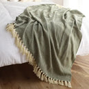 GobekUsa Geometric Knitted Blanket - Soft and Cozy Classic Decor for Home and Hotel Use