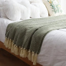 GobekUsa Geometric Knitted Blanket - Soft and Cozy Classic Decor for Home and Hotel Use