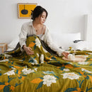 GobekUsa Cotton Gauze Plaid Blanket - Super Soft Bed Throw Blanket