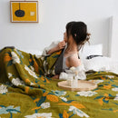 GobekUsa Cotton Gauze Plaid Blanket - Super Soft Bed Throw Blanket