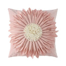 Olive green handmade flower cushion cover living room decor by Decorbites