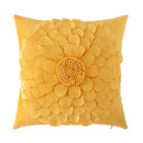 Olive green handmade flower cushion cover living room decor by Decorbites