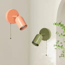 GobekUsa LED Wall Sconce Pull Chain Switch Cream Style Stair Light Fixture