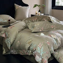 GobekUsa Cotton Flowers Embroidery Bedding Set: Full Queen King Sizes