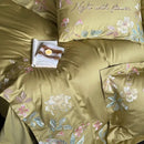 GobekUsa Cotton Flowers Embroidery Bedding Set: Full Queen King Sizes