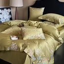 GobekUsa Cotton Flowers Embroidery Bedding Set: Full Queen King Sizes