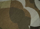 Olive, Ivory and Charcoal 6x9 Modern Abstract Hand Woven Soumak Dhurrie Wool Area Rug by The Rug Decor