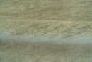 Olive Modern Solid Design Hand Knotted Wool Rug