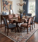 Oliver Traditional Turkish Design Rust And Charcoal Hand Knotted Wool Rug by The Rug Decor