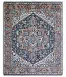 Oliver Traditional Turkish Design Rust And Charcoal Hand Knotted Wool Rug by The Rug Decor