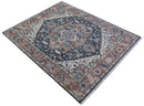 Oliver Traditional Turkish Design Rust And Charcoal Hand Knotted Wool Rug by The Rug Decor
