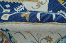 Ollie Traditional Blue And Ivory Hand Tufted Wool Rug