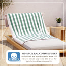 Oversized Striped Border Cabana Beach Towel - Santa Cruz by Great Bay Home