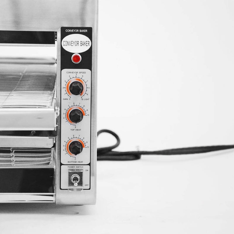 Omcan Premium Commercial Stainless Steel Conveyor Restaurant Countertop Pizza Baking Oven, 3600W (SAK48164)