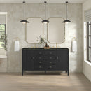James Martin Myrrin 60" Double Bathroom Vanity, Carbon Oak