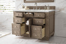 James Martin Bristol 48" Single Bathroom Vanity, Whitewashed Walnut