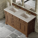 James Martin Brookfield 60" Double Bathroom Vanity, Honey Oak