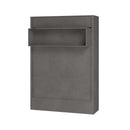 Easy-Lift Queen Murphy Wall Bed in Dark Grey with Shelf