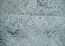 One of a Kind Traditional 8x10 Ivory, Gray and Charcoal Traditionally Hand Loomed Art Silk Area Rug by The Rug Decor