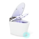 One-Piece Smart 1.16 GPF Elongated Bidet Toilet Seat with Night Light-White by LJGDeals