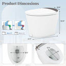 One-Piece Smart 1.16 GPF Elongated Bidet Toilet Seat with Night Light-White by LJGDeals