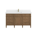 James Martin Brittany 60" Single Bathroom Vanity, Pecan