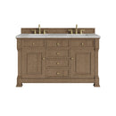 James Martin Brookfield 60" Double Bathroom Vanity, Pecan