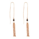 Onyx and Chain Threader Earrings