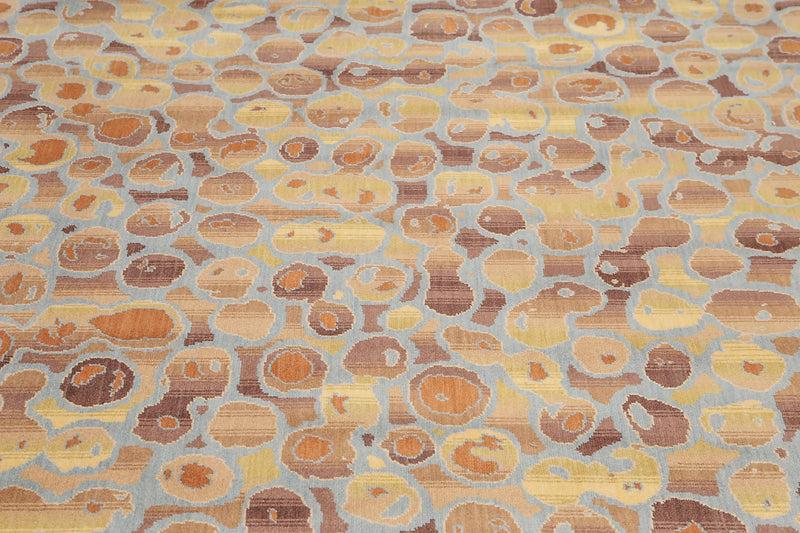 6' x 9' Designer Hand Knotted Modern 100% Wool Area rug Aqua