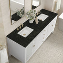 James Martin Myrrin 72" Double Bathroom Vanity, Bright White