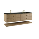 James Martin Allamari 72" Floating Double Bathroom Vanity, Dune Mist