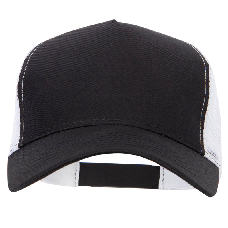 5 Panel High Profile Poly Cotton Twill Mesh Trucker Cap